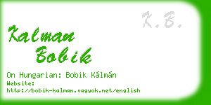 kalman bobik business card